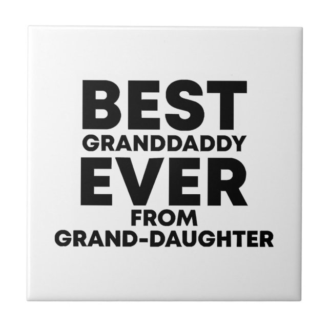 Azulejo El mejor abuelo de la nieta (Frente)