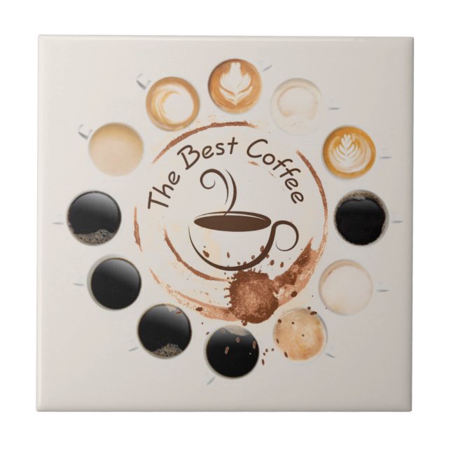 Azulejo "El mejor café" Tile cerámico (Frente)