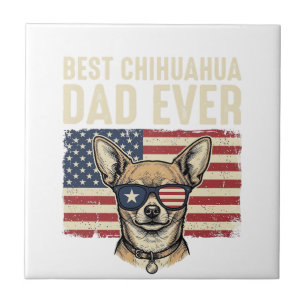 Azulejo El mejor papá de Chihuahua de todos los tiempos Di