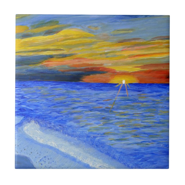 Azulejo El milagro de la puesta del sol (Frente)