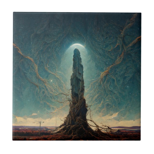 Azulejo El Monolith 2 Fantasy Sci-Fi Art (Frente)