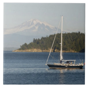 Azulejo El monte Baker domina el paisaje