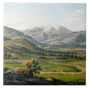 Azulejo El monte Olimpo, según lo visto entre Larissa y e