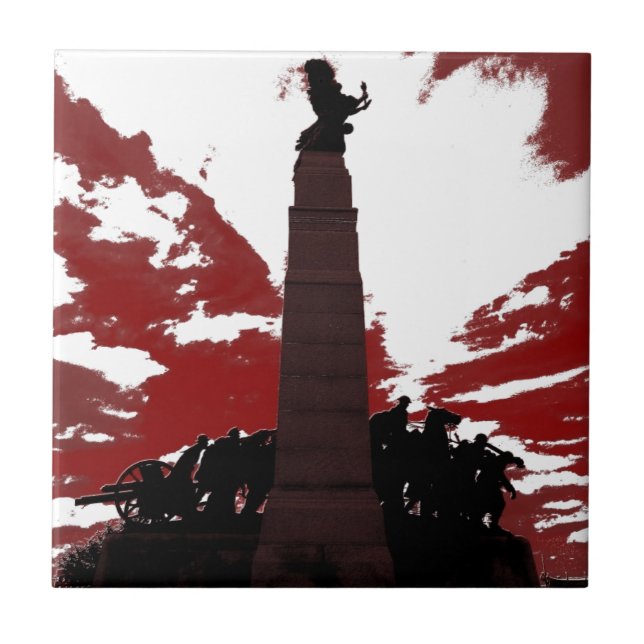 Azulejo El monumento de guerra nacional (Frente)