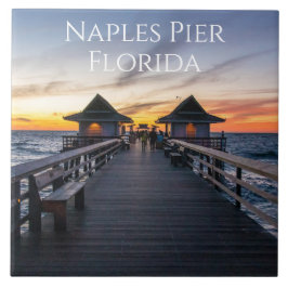 Azulejo El muelle de Nápoles En Florida Sunset