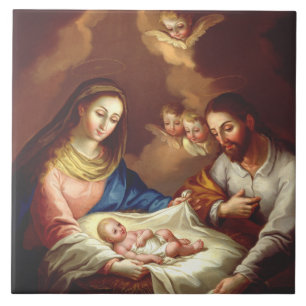 Azulejo El nacimiento de Jesucristo