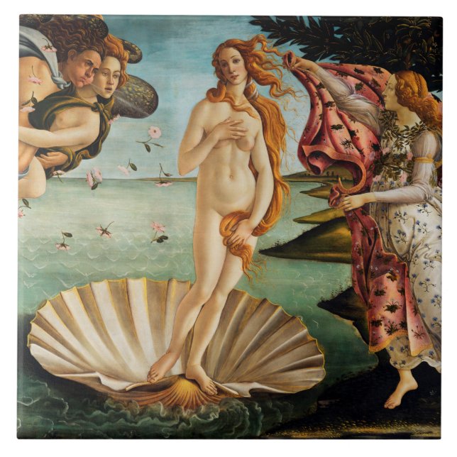Azulejo El nacimiento de Venus, Sandro Botticelli (Frente)