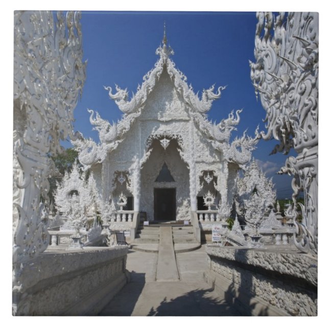 Azulejo El nuevo templo blanco de Wat Rong Khun en (Frente)