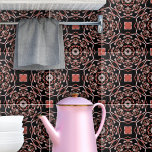 Azulejo El Oro Rosa Y El Resumen Moderno De Estilo Negro<br><div class="desc">Diseño de baldosas de diseño moderno y elegante en oro y negro rosa.</div>