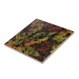 Azulejo El otoño deja mosaico cerámico