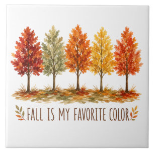 Azulejo El otoño es mi color favorito Árboles de otoño Fol