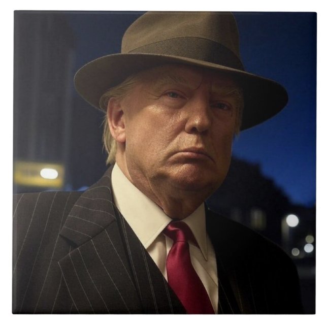 Azulejo El padrino de América Don J. Trump (Frente)