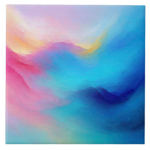 Azulejo El paisaje marino rosa y azul "Shroudglen".