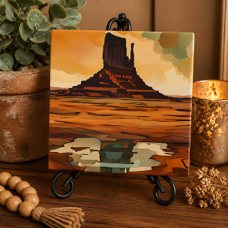 Azulejo El paisaje monumental del desierto