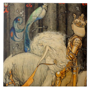 Azulejo “El pájaro azul” de John Bauer