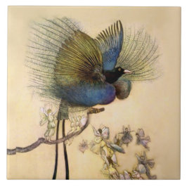 Azulejo “El pájaro más hermoso” de Warwick Goble
