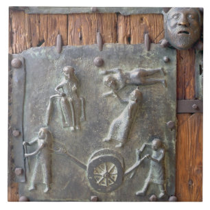 Azulejo El panel de la puerta de la mano izquierda, siglo