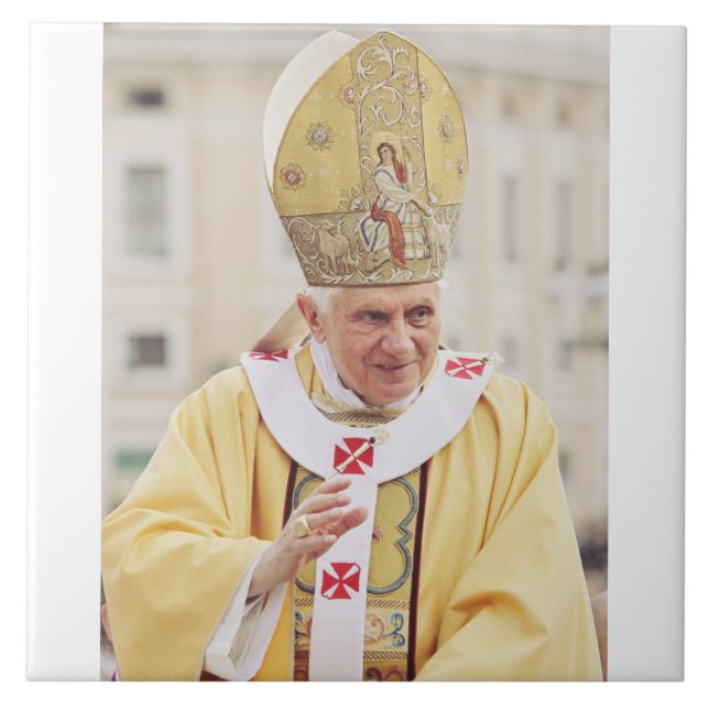 Azulejo El Papa Benedicto XVI El Maestro de la Verdad (Frente)