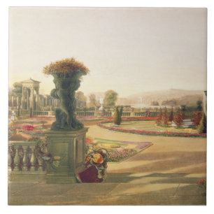 Azulejo El Parterre, Trentham Pasillo cultiva un huerto,