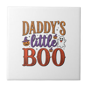Azulejo El pequeño Boo de papá Vintage Halloween