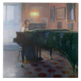 Azulejo El Piano Player (Pianista) (Música Femenina)