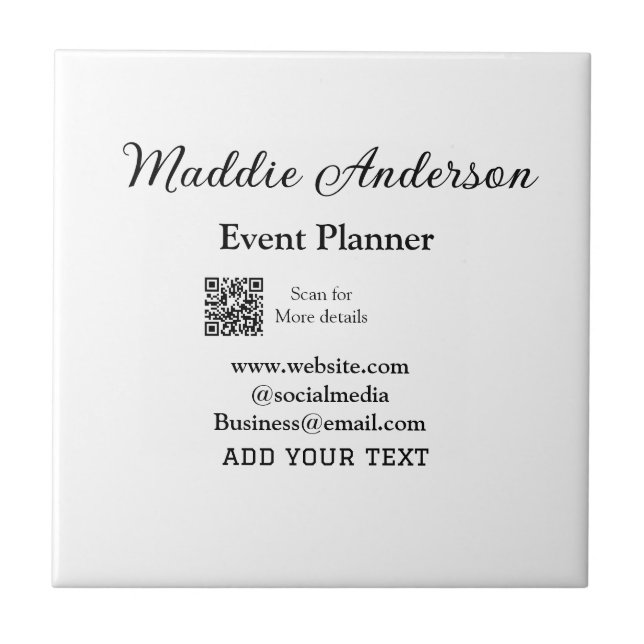 Azulejo El planificador de eventos agrega el nombre del si (Frente)