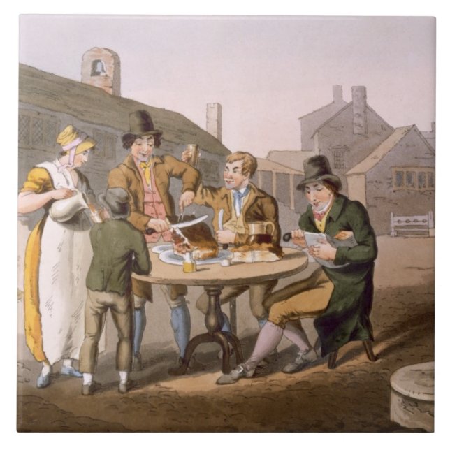 Azulejo El pleno verano Eve, del "traje de Yorkshire" (Frente)