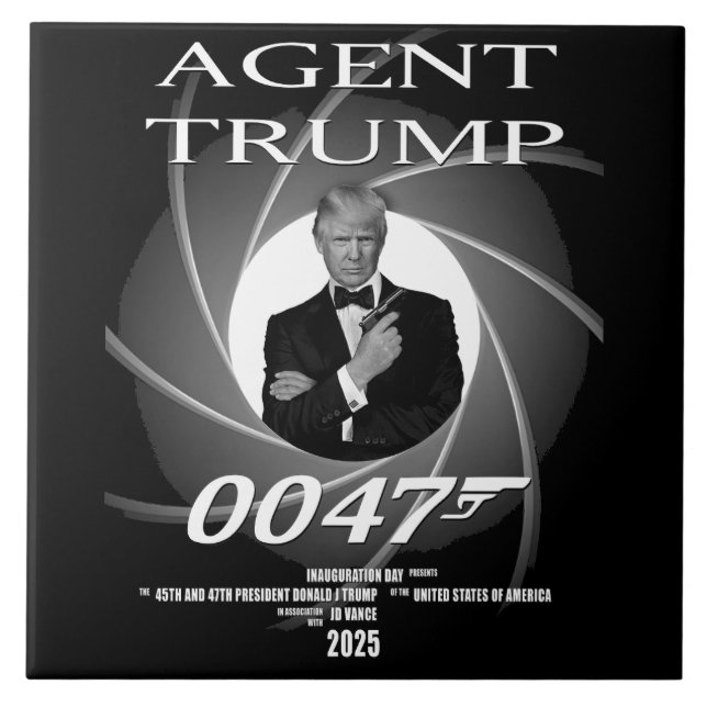 Azulejo El presidente del agente Donald Trump inaugura el  (Frente)