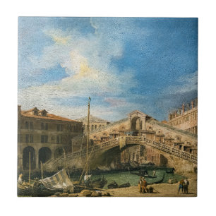 Azulejo El Puente de Rialto desde el Sur por Canaletto