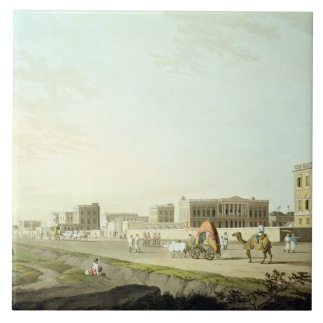 Azulejo El puerto de Cheringhee, Calcutta, platea 32 de (Frente)