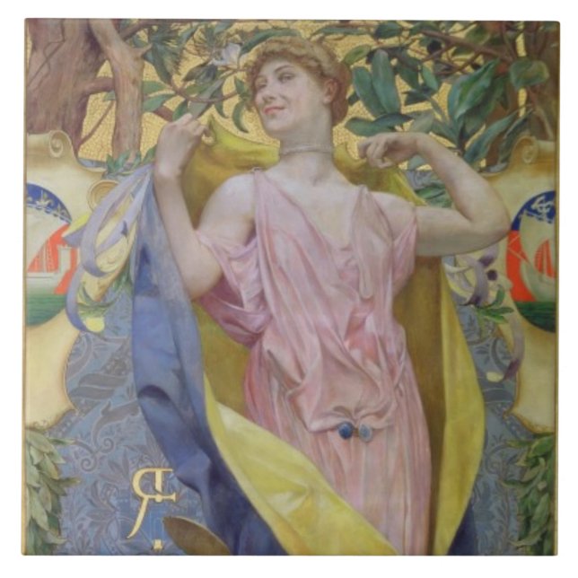 Azulejo El retrete femenino (el panel) (Frente)