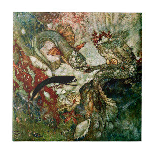 Azulejo “El rey de las sirenas” de Edmund Dulac