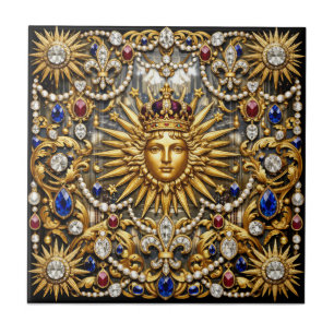Azulejo El Rey Sol Versalles francés ornamentado