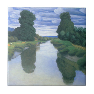 Azulejo El río en Berville de Felix Vallotton, Arte fino