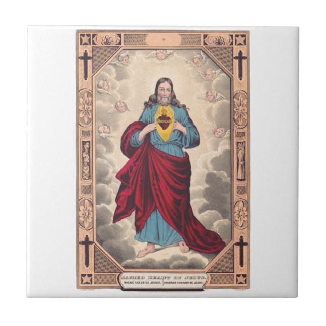 Azulejo El Sagrado Corazón de Jesús (Frente)