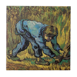 Azulejo El segador con hoz por Vincent van Gogh