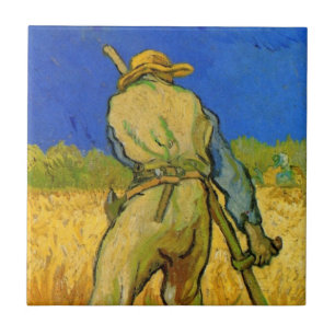 Azulejo El segador (según Millet) por Vincent van Gogh
