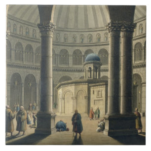 Azulejo El sepulcro santo, pub. por los vatios de