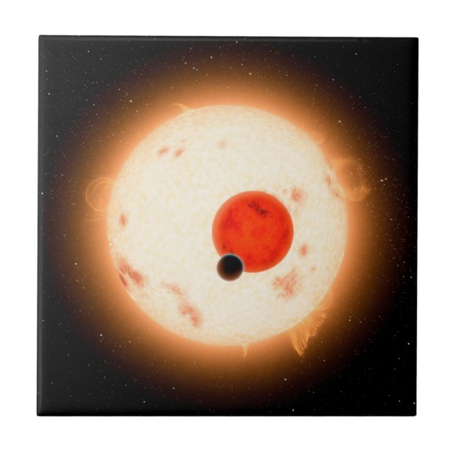 Azulejo El sistema Kepler-16. (Frente)