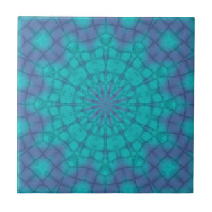 Azulejo El Sno Flake sobre el fondo Verde azulado y púrpur