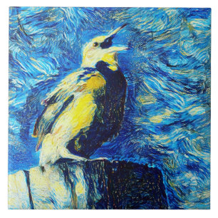 Azulejo El solitario estilo VanGogh