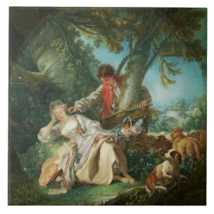 Azulejo El sueño interrumpido por François Boucher 
