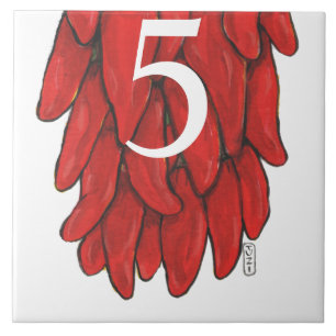 Azulejo El suroeste rojo Chile Chili Ristra Pequeño Infer