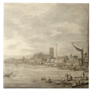 Azulejo El Thames que mira hacia Westminster de Y cercana