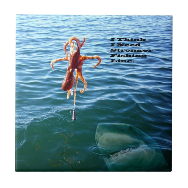 Azulejo El tiburón gracioso quiere pulpo, (Frente)