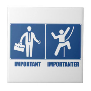 Azulejo El Trabajo Es Importante, Escalar Es Importante