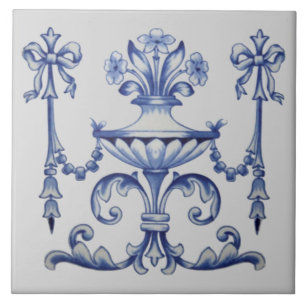 Azulejo El último victoriano Azul Neoclásico c. Diseño