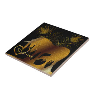 Azulejo El unicornio dorado