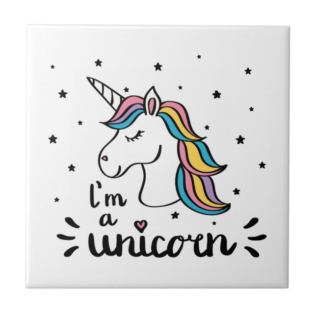 Azulejo El unicornio el | soy un unicornio (Frente)