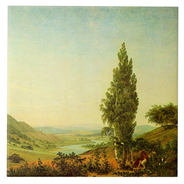 Azulejo El Verano, Caspar David Friedrich, (Frente)